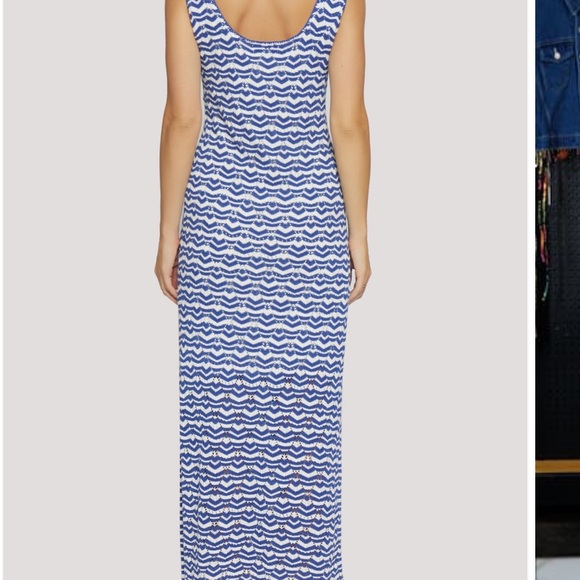 Lost + Wander Wave Open Stitch Maxi Dress 100% organic cotton breezy light - Picture 2 of 2